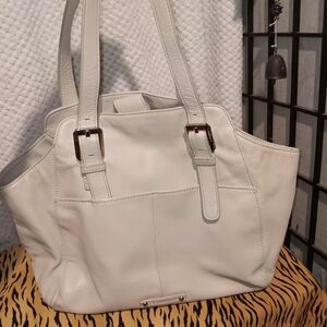 B Makowsky Leather Tote Bag